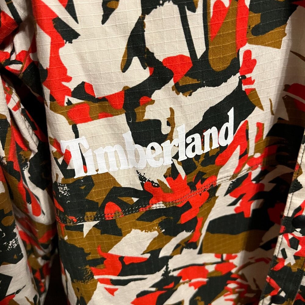 Timberland Camo Patterned Canvas Button Down Shir… - image 2